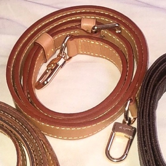 LOUIS VUITTON Replacement Vachetta Leather Shoulder Strap with LV Clasps - Picture 3 of 15
